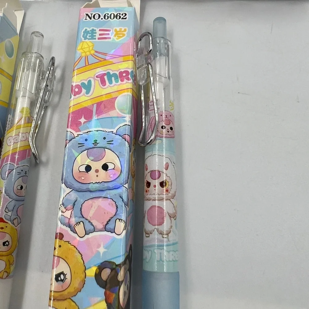 Baby Three Ink Pen Set 12 Pack No. 6062 0.5mm Cute Character Blind Box Lot